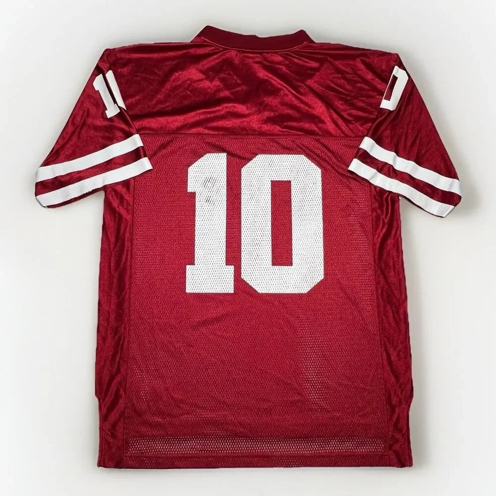 Nebraska Cornhuskers Jersey Mens Medium Red White NCAA Football Adidas #10